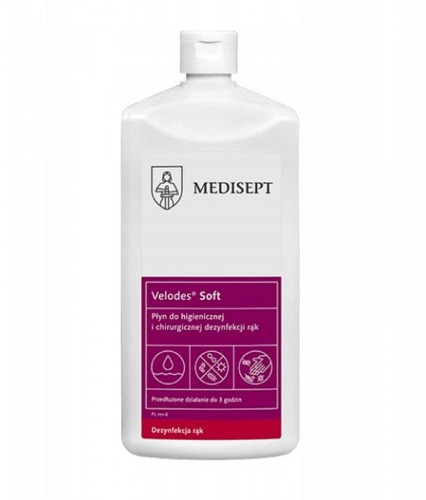 Medisept VELODES Soft - Płyn do higienicznej i chirurgicznej dezynfekcji rąk