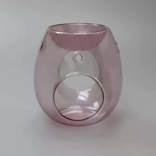 Kominek do wosków: Soft Pink Plated Glass